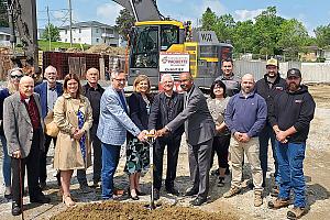 Début du chantier du projet des Habitations de Mont-Laurier. Crédit : Ville de Mont-Laurier
