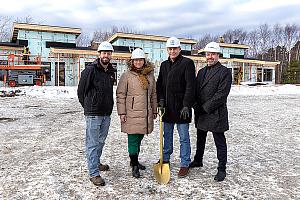 Construction de logements adaptés pour des personnes vivant avec un handicap à Rimouski. Crédit : Laurie Cardinal