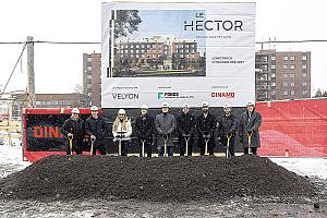 Lancement du chantier du projet locatif Le Hector. Crédit : Louis-Étienne Doré