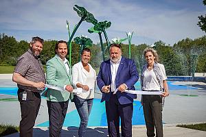 Saint-Hyacinthe : de nouveaux jeux d’eau au parc des Salines. Crédit : Ville de Saint-Hyacinthe