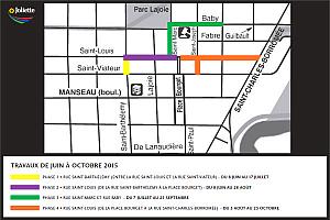 Joliette : Travaux d'infrastructures rue Saint-Louis et adjacentes