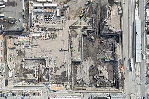 Prolongement de la ligne bleue : l’excavation complétée aux stations Vertières et Madeleine-Parent. Crédit : STM