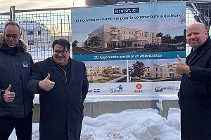 Mise en chantier de 30 logements sociaux et abordables pour la population autochtone. Crédit : Cabinet de la ministre responsable de l'Habitation et ministre responsable de la Condition féminine