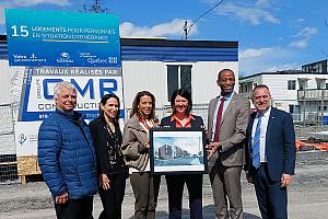 Construction de 15 logements abordables à Gatineau. Crédit : GRT- Innovation Habitation Outaouais