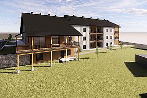 Première pelletée de terre pour le projet d'habitation abordable Maison sur le Lac. Crédit : Cabinet de la ministre responsable de l'Habitation