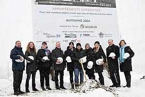 Sherbrooke : construction de la première Maison Marc-Antoine. Crédit : Cabinet de la ministre responsable de l'Habitation