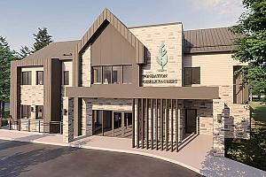 Première pelletée de terre pour une future maison de soins palliatifs à Mercier. Crédit : Lux Image Solution 