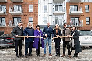 Drummondville : inauguration de 100 logements abordables pour aînés. Crédit : SHQ