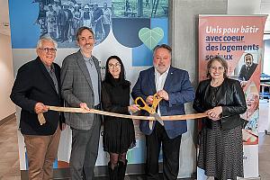Un immeuble de 100 logements abordables pour aînés inauguré à Saint-Hyacinthe. Crédit : SHQ