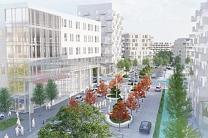 Salaberry-de-Valleyfield présente le futur quartier Moco. Crédit : domus architecture + design urbain