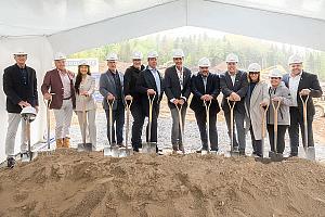 Coup d’envoi d’un projet immobilier à Sainte-Agathe-des-Monts. Crédit : Campus Habitations