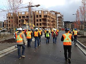 Vent d'Ouest sur la construction multiétage en bois