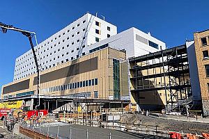 Nouveau complexe hospitalier de Québec : le chantier progresse. Crédit : SQI