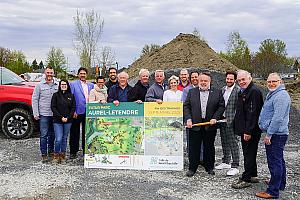 Début des travaux d'aménagement du nouveau parc Aurel-Letendre. Crédit : Ville de Saint-Hyacinthe