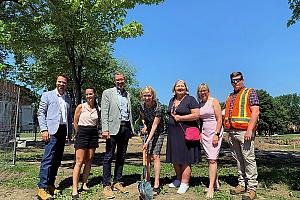 Début des travaux de réaménagement du parc Logan. Crédit : Ville de Saint-Lambert