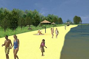 Aménagement d'une plage publique à Disraeli