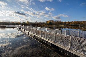 Une nouvelle passerelle au parc-nature du Bois-de-L'Île-Bizard. Crédit : Ville de Montréal