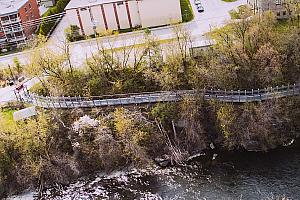 Sherbrooke inaugure sa nouvelle passerelle de la gorge de la rivière Magog. Crédit : Ville de Sherbrooke