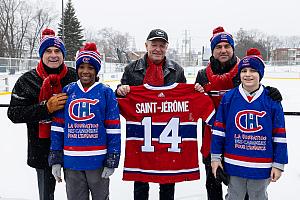 La patinoire BLEU BLANC BOUGE inaugurée à Saint-Jérôme. Crédit : Vitor Munhoz / Club de hockey Canadien inc.