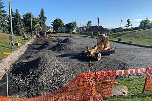 Construction d’une patinoire réfrigérée à Notre-Dame-de-l’Île-Perrot. Crédit : Ville de Notre-Dame-de-l’Île-Perrot