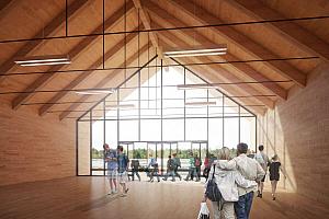 Nouveau pavillon d'accueil à la base de plein air de Sainte-Foy