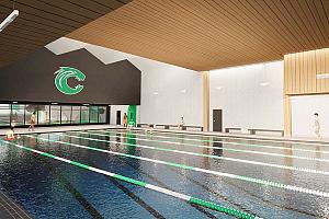 Projet de réfection de la piscine du Cégep de Chicoutimi - Images de conceptualisation. Crédit : Cégep de Chicoutimi