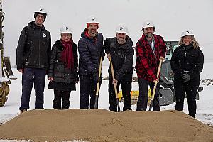 Mise en chantier de La Place Natura à Bromont. Crédit : La Place Natura