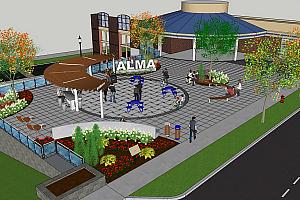 Une nouvelle place publique sera aménagée à Alma. Crédit : Ville d'Alma