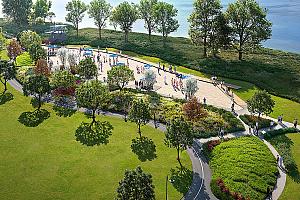 Varennes amorce l’aménagement de la plage urbaine au parc de la Commune. Crédit : WAA+