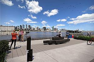 Aménagement d’une promenade urbaine au Port de Montréal. Crédit : Administration portuaire de Montréal