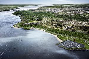 Promenade Samuel-De Champlain : une gestion serrée du chantier pour le pôle balnéaire. Crédit : Consortium Daoust Lestage inc. - Williams Asselin Ackaoui - Option aménagement