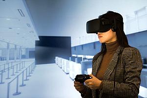 La réalité virtuelle au service de la construction. Photo : Pomerleau