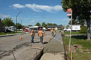 Réfection de 11 tronçons de trottoirs en 2015 à Sherbrooke