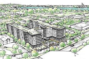 Un projet locatif de 525 unités annoncé dans le Vieux-Longueuil. Crédit : Groupe HD