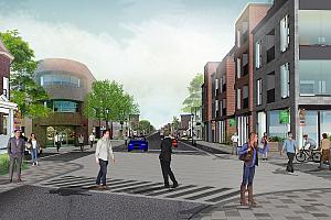 La rue Turgeon entreprend une cure de rajeunissement. Image : Groupe Rousseau Lefebvre.
