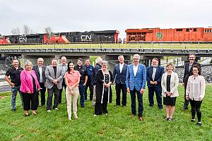 Le nouvel étagement ferroviaire est complété à Saint-Hyacinthe. Crédit : Ville de Saint-Hyacinthe