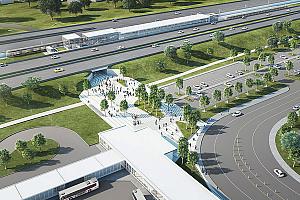 REM : connexion entre la station Panama et le secteur T de Brossard. Crédit : REM