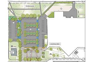 Plan du stationnement de l'Aréna Rodrigue-Gilbert.