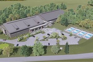 Un complexe de pickleball et de tennis en chantier à Mont-Tremblant. Crédit : Le Club Pickleball & Tennis Tremblant