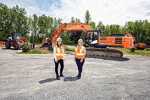 Début des travaux d’aménagement du terminus Contrecœur. Crédit : exo