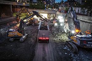 Réfection des tunnels Ville-Marie et Viger. Crédit : MTQ