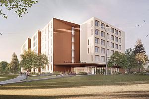 Première pelletée de terre pour les nouvelles résidences de l’UQO. Crédit : Université du Québec en Outaouais 