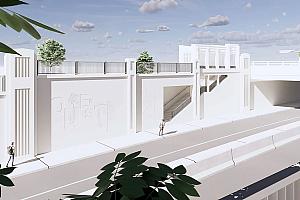 Réaménagement complet du passage inférieur Papineau/des Carrières. Crédit : Ville de Montréal