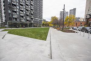 De nouveaux espaces de socialisation aménagés dans l’arrondissement de Ville-Marie. Crédit : Ville de Montréal