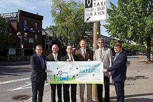 STM : mise en service de la voie réservée pour bus et taxis sur la rue Sherbrook