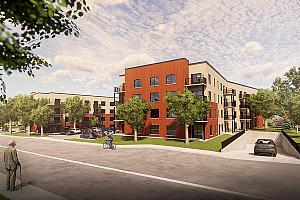 Waterloo : 31 logements abordables en chantier. Crédit : Architecture CBA