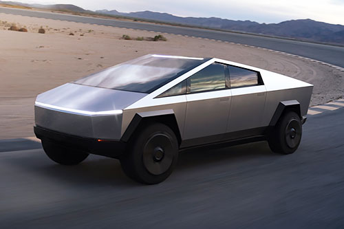 Malgré son apparence futuriste, le Tesla Cybertruck reste un véhicule utile. Photo : Tesla