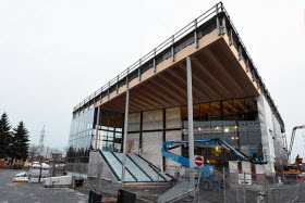 Construction du Théâtre Gilles-Vigneault - Photo de de Gaétane Léveillé