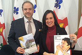 Le président du comité exécutif et responsable des finances, Benoit Dorais, et la mairesse Valérie Plante - Photo de Jean Garon